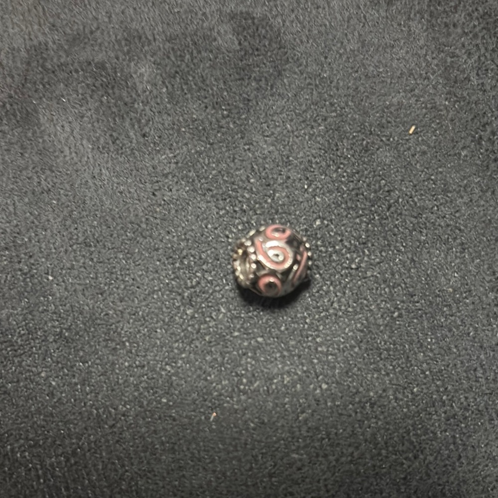 Pandora Silver Charm with Pink Details